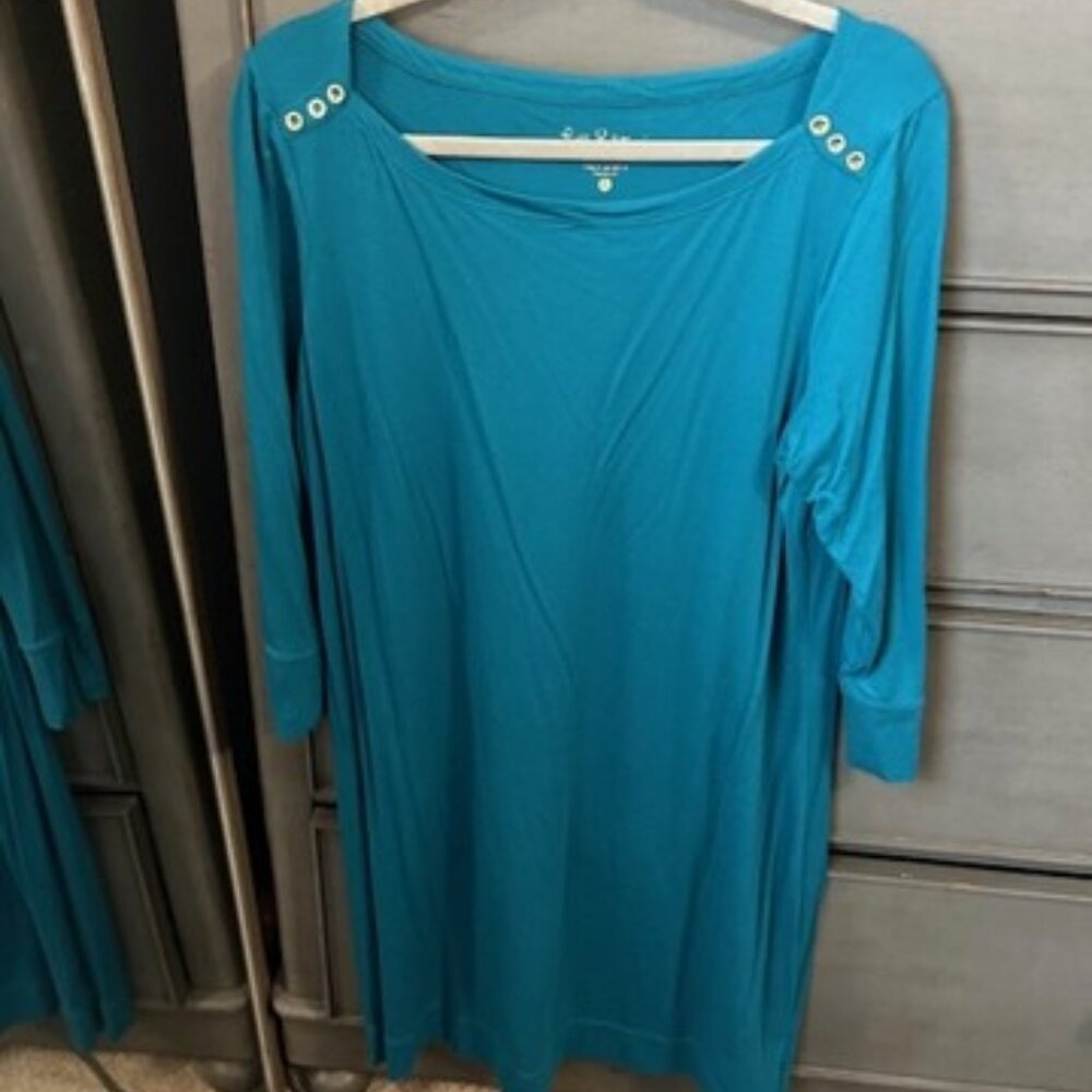 Lilly Pulitzer Sophie Tidal Wave (Teal) Pre-loved XL